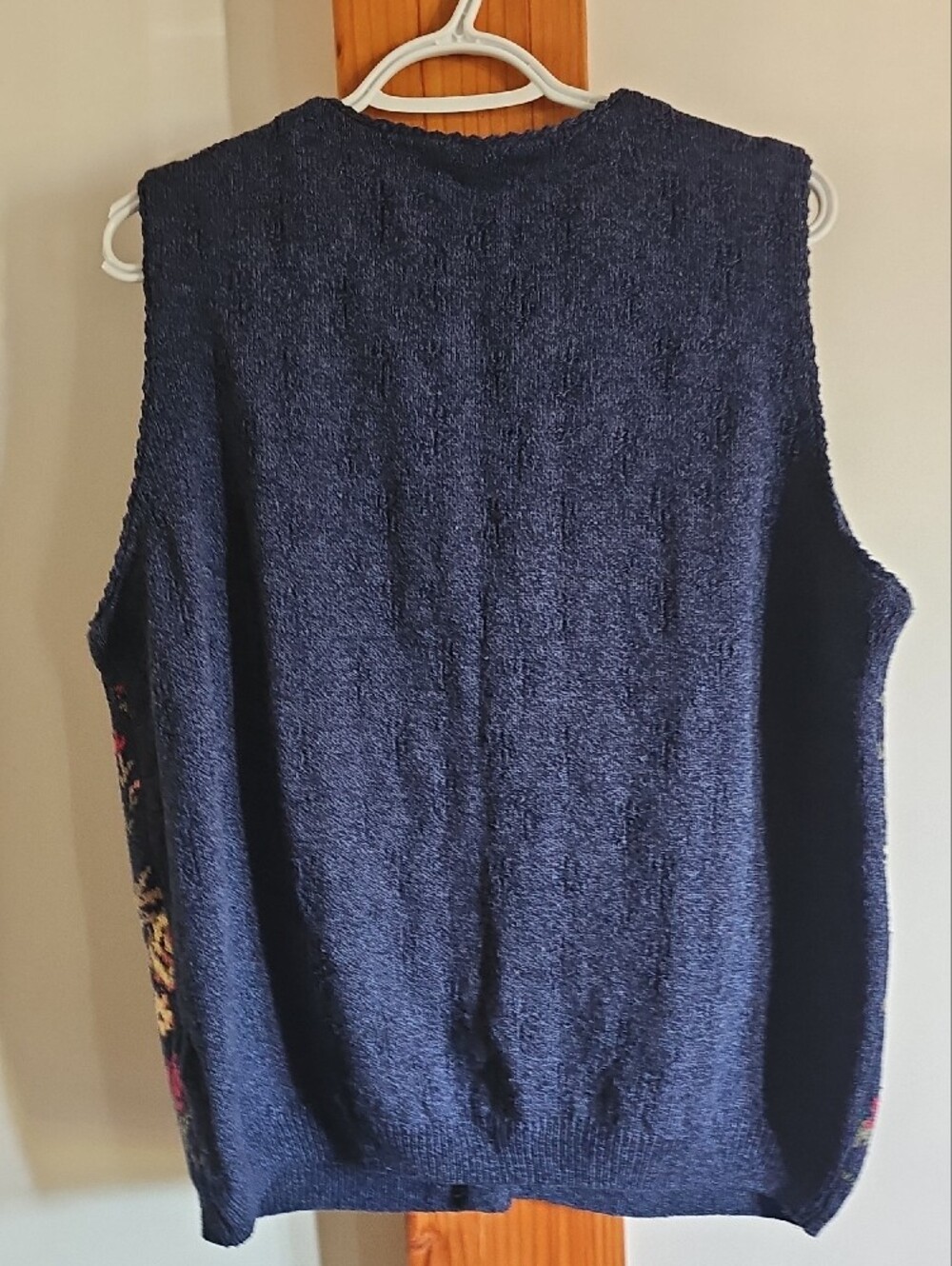 Classic Navy Scenic Knit Vest - Women Sweater - Picture 4 of 5